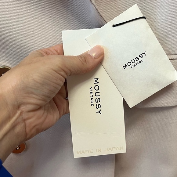 Moussy Vintage Wool Blazer XS | Double-Breasted Ivory Jacket | NWT $740 - Picture 9 of 10